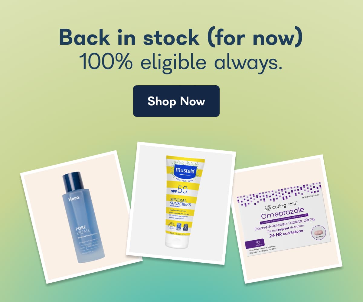 Back in stock (for now) 100% eligible always. Shop Now