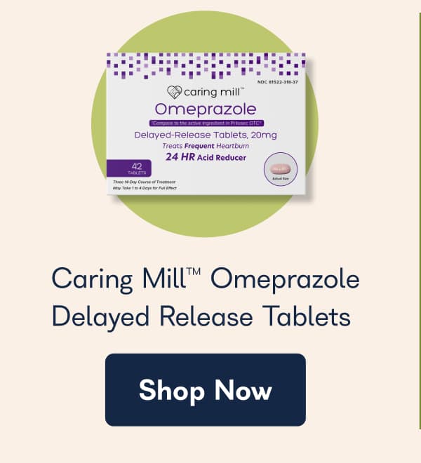 Caring Mill™ Omeprazole Delayed Release Tablets