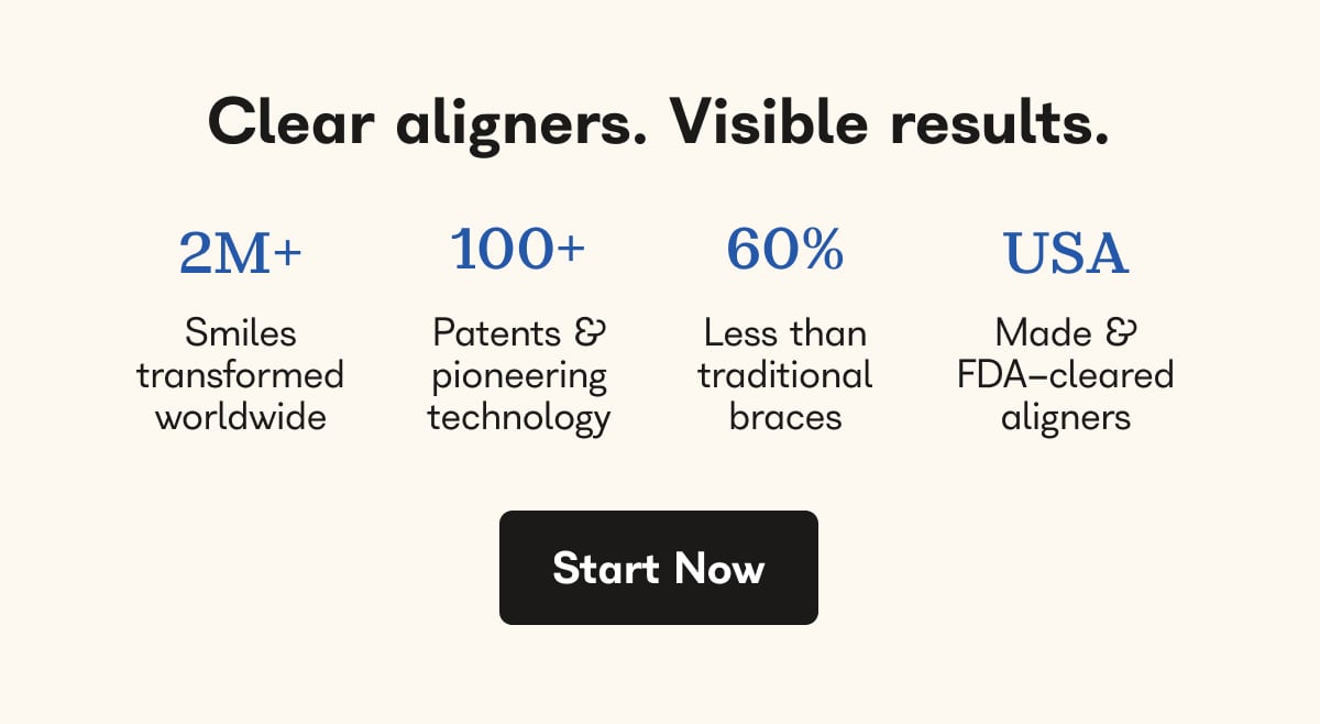 Clear aligners. Visible results.