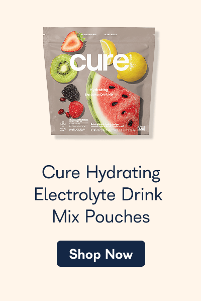 Cure Hydrating Electrolyte Drink Mix Pouches. - Shop Now