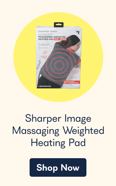 Sharper Image Massaging Weighted Heating Pad Shop Now