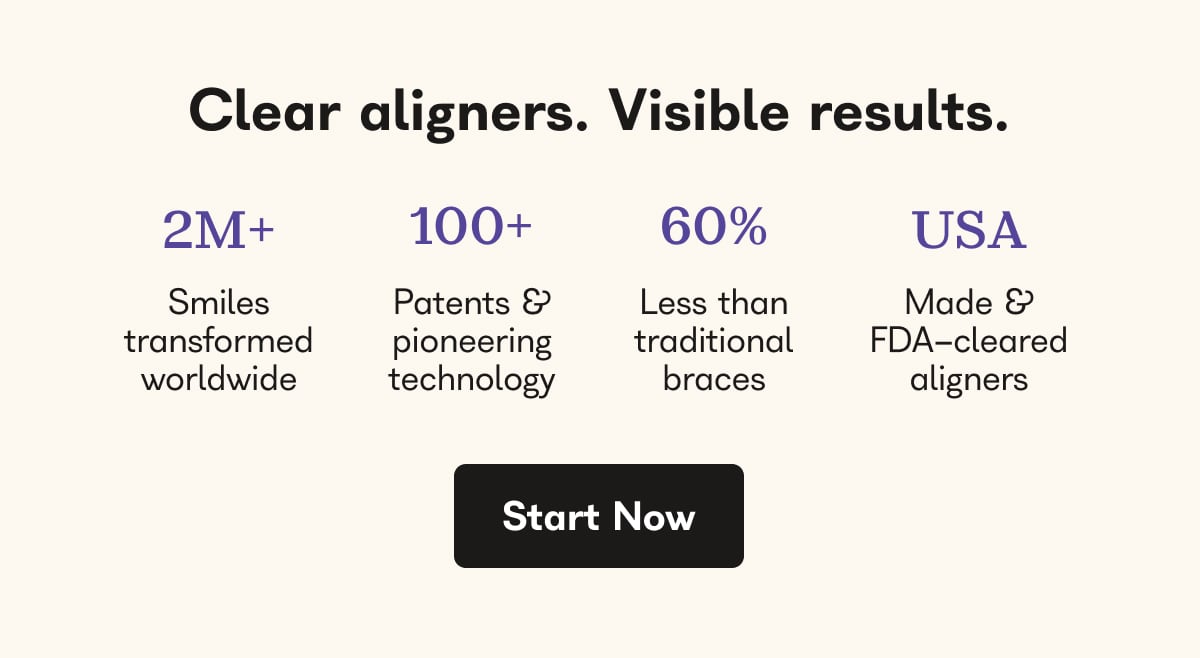 Clear aligners. Visible results.