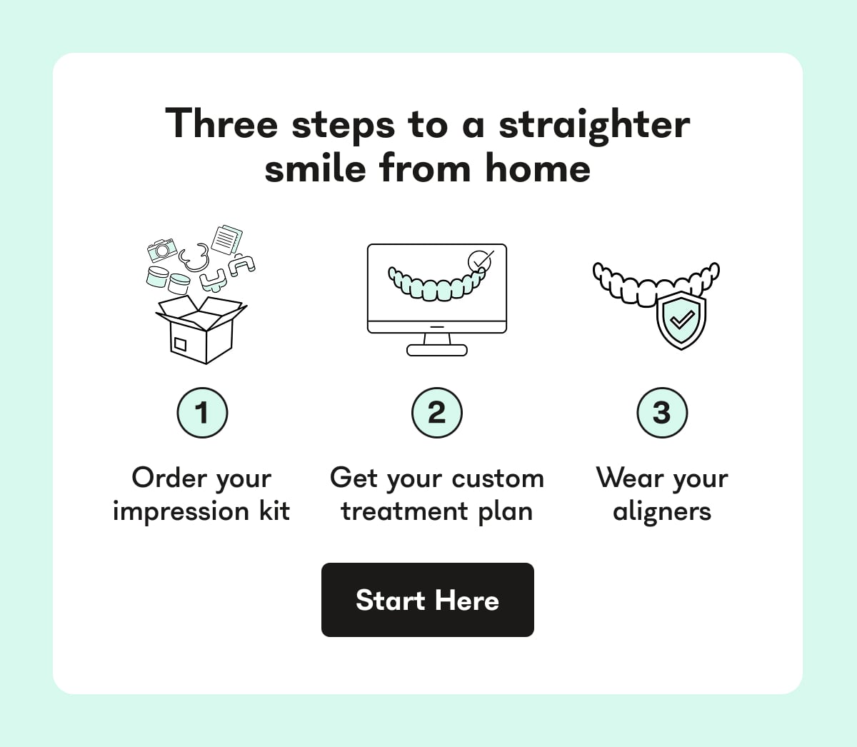Three steps to a straighter smile from home