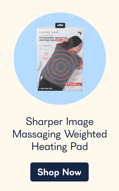 Sharper Image Massaging Weighted Heating Pad Shop Now
