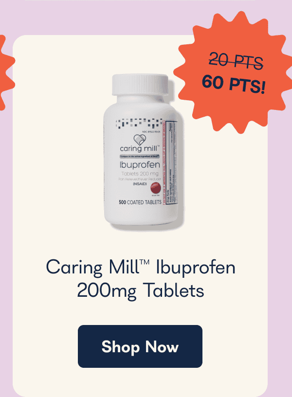Caring Mill™ Ibuprofen 200mg Tablets