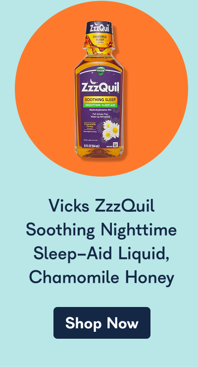 Vicks ZzzQuil Soothing Nighttime Sleep-Aid Liquid, Chamomile Honey