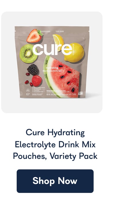 Cure Hydrating Electrolyte Drink Mix Pouches, Variety Pack