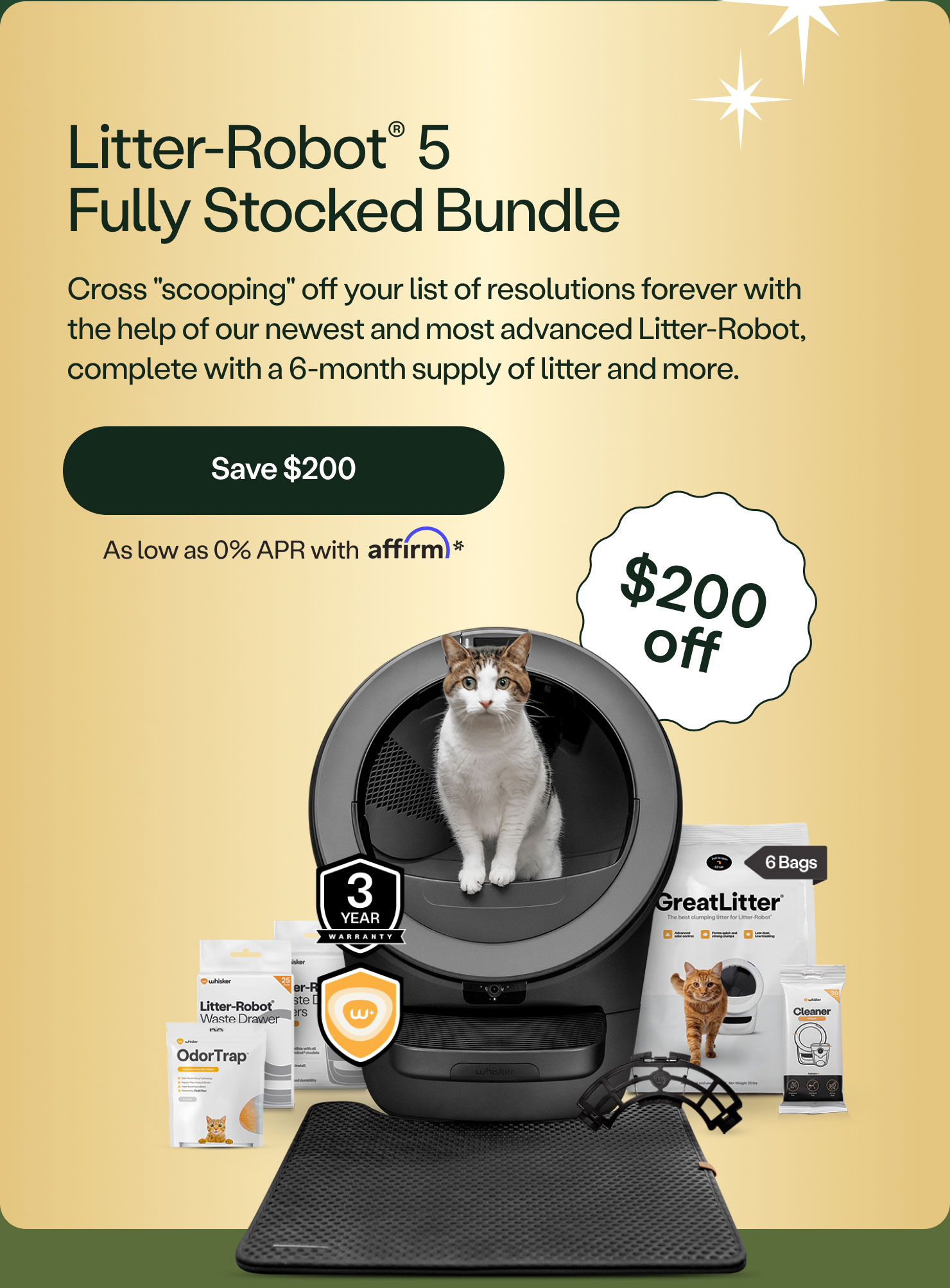 Black Friday Deals: $200 off Litter-Robot 5 Fully Stocked Bundle