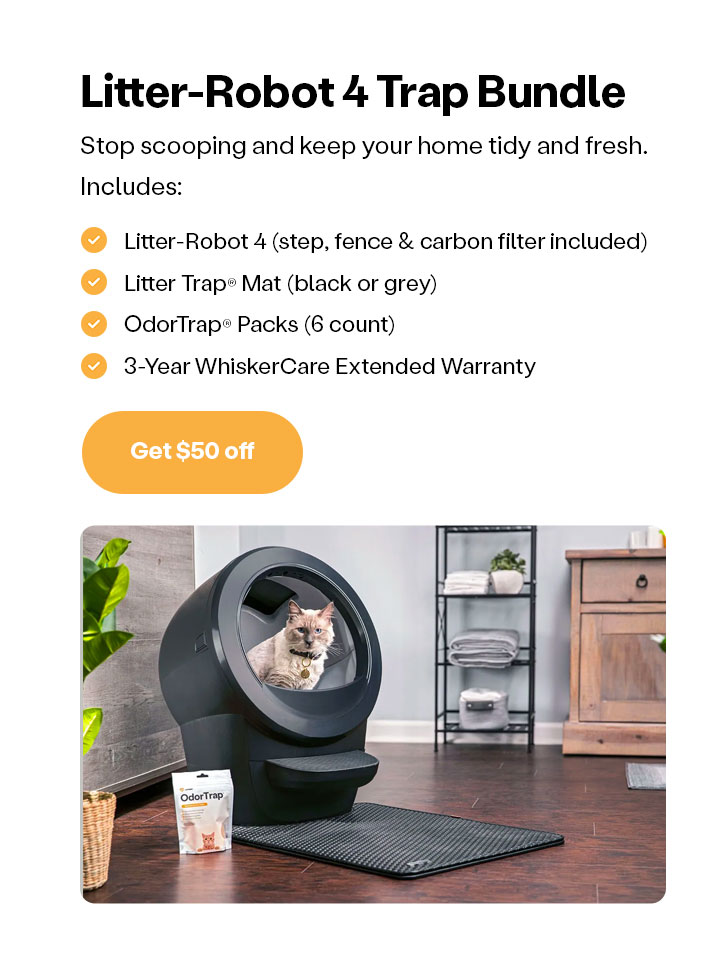 Stop scooping and keep your home tidy and fresh w/ the Litter-Robot 4 Trap Bundle