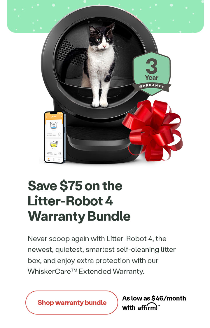 Save $75 on the Litter-Robot 4 Warranty Bundle: Shop now