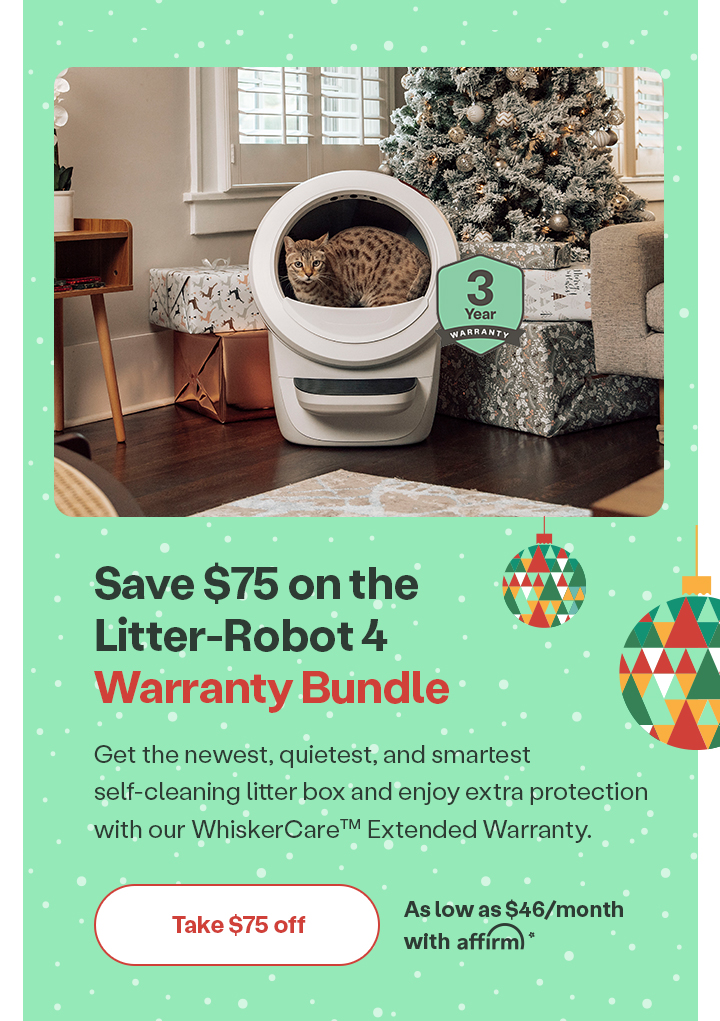 Take $75 off the Litter-Robot 4 Warranty Bundle: Shop now