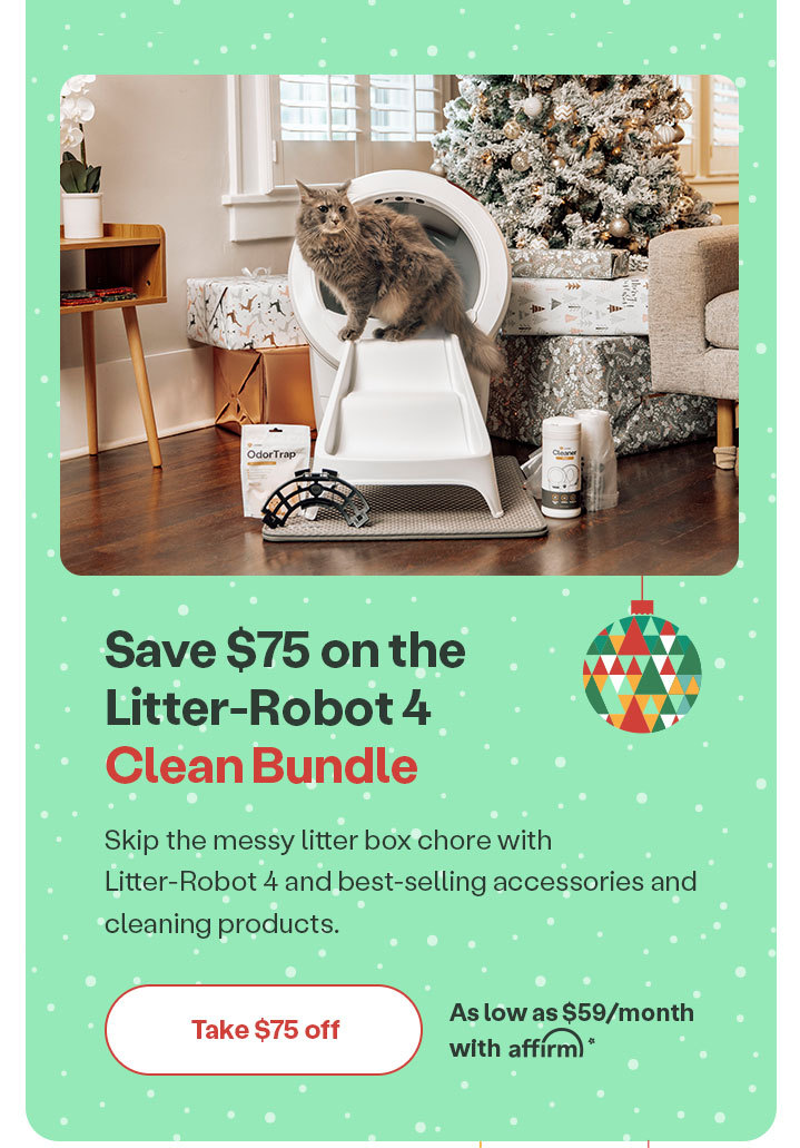 Take $75 off the Litter-Robot 4 Clean Bundle: Shop now