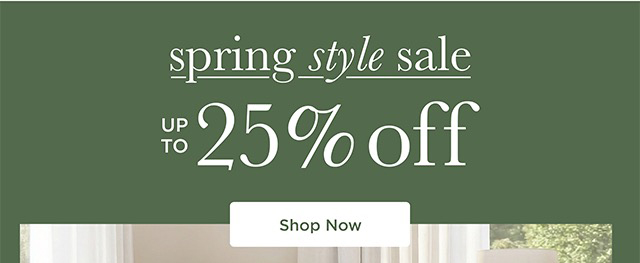Spring Style Sale 25% Off