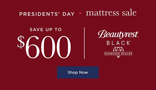 Presidents' Day Mattress Sale - Save up to $600 Beautyrest Black - Shop Now