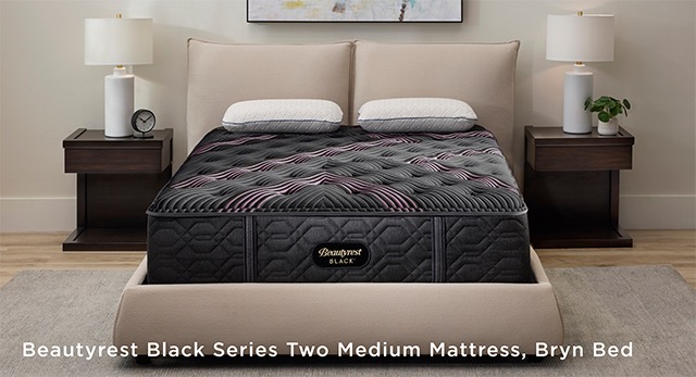 Beautyrest Black Series Two Medium Mattress, Bryn Bed