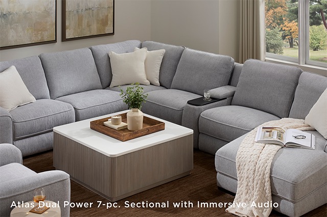 Atlas Dual Power 7-pc. Sectional with Immersive Audio