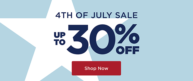 4th Of July Sale - Up To 30% Off - Shop Now