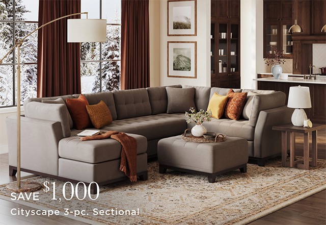 Save $1,000 - Cityscape 3-pc. Sectional