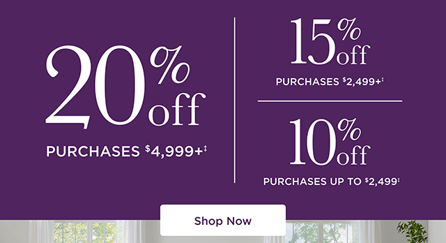 10% | 15% | 20% Off Purchases