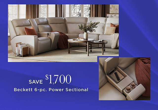 Save $1,700 - Beckett 6-pc. Power Sectional