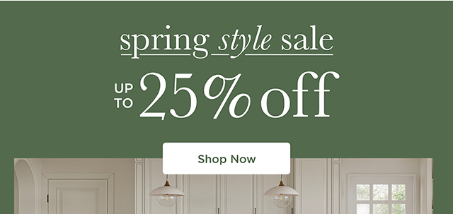 Spring Style Sale 25% Off