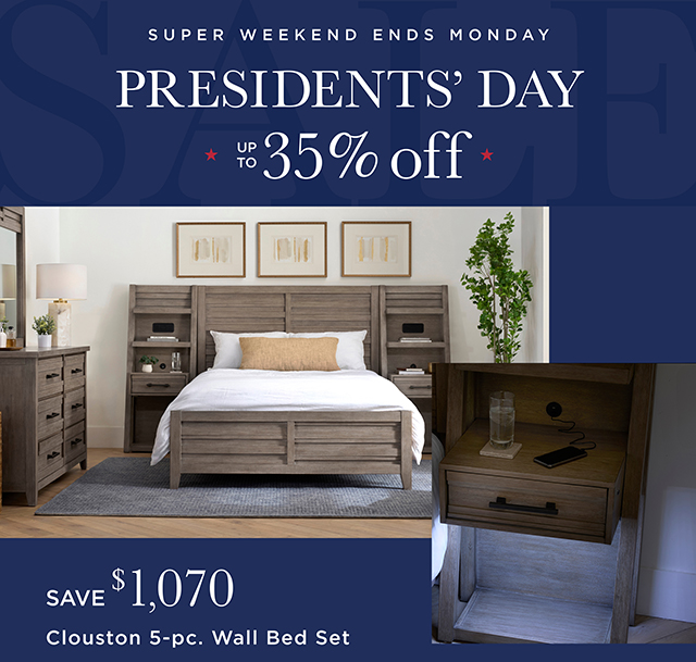Presidents' Day Super Weekend - 35% Off - Shop Now