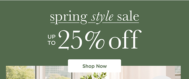Spring Style Sale 25% Off