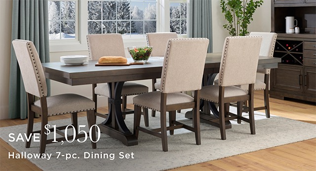 Halloway 7-pc. Dining Set - SAVE $1,050