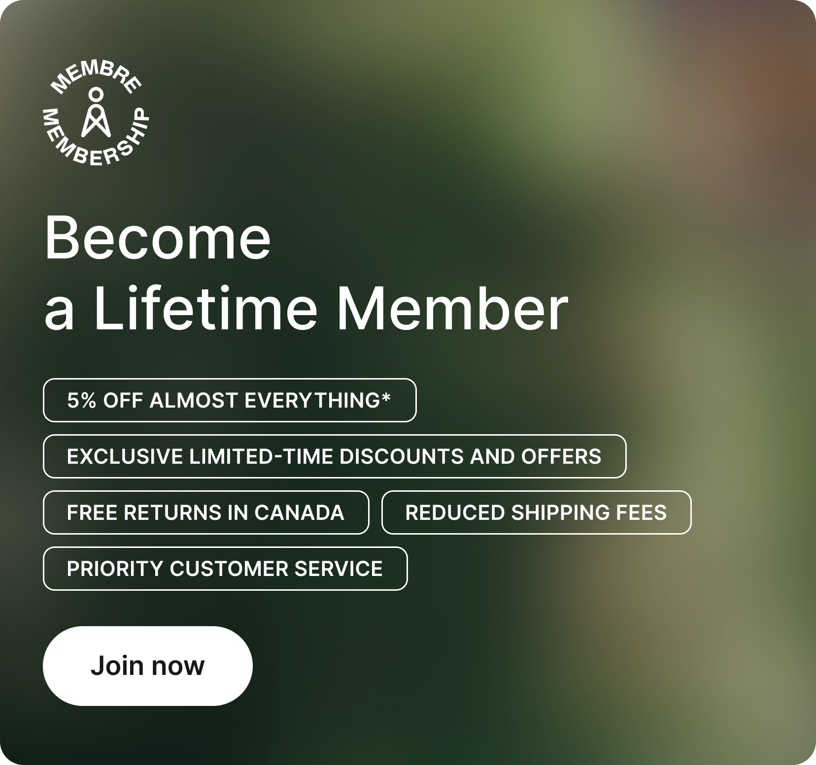 Become a Lifetime Member