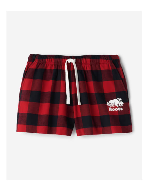 Womens Park Plaid Pajama Short