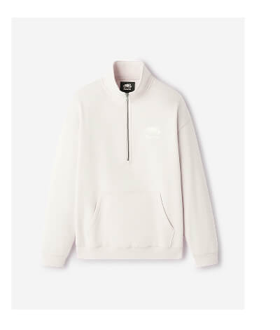 Organic Cooper Relaxed Quarter Zip Stein