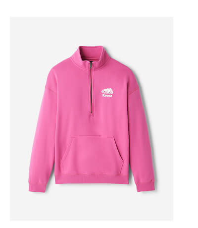 Organic Cooper Relaxed Quarter Zip Stein