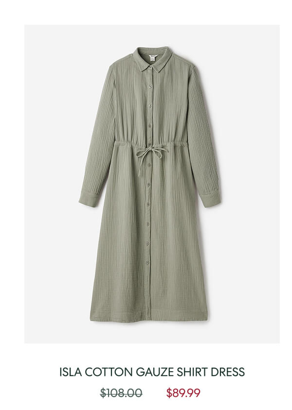 Isla Cotton Gauze Shirt Dress