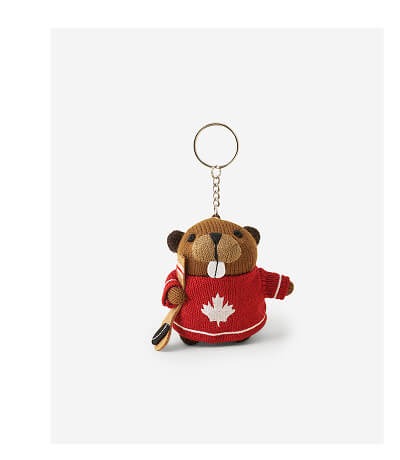 Hockey Beaver Keychain