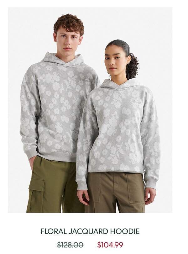 Floral Jacquard Hoodie