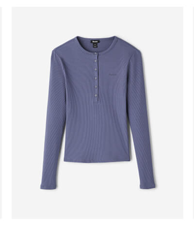 Roam Rib Fitted Long Sleeve Henley