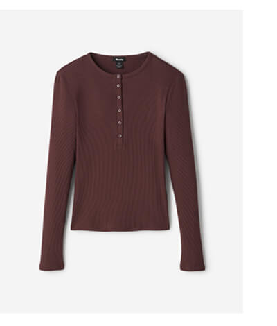 Roam Rib Fitted Long Sleeve Henley