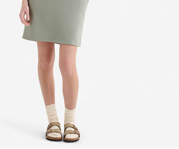 Cooper Terry Short Sleeve Quarter Zip Dress 