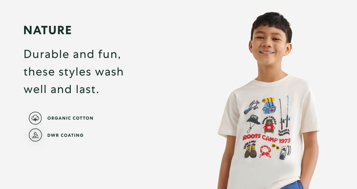 NATURE  -  Durable and fun, these styles wash well and last.  - Kids Glow In The Dark Camp T-Shirt