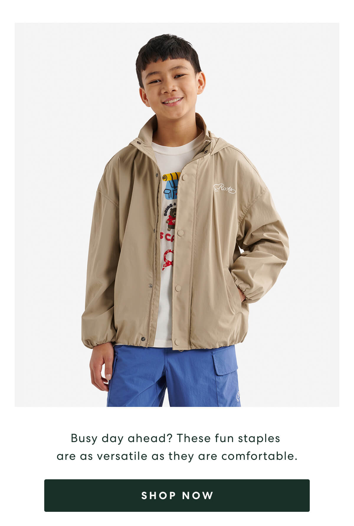 Busy day ahead? These fun staples are as versatile as they are comfortable.