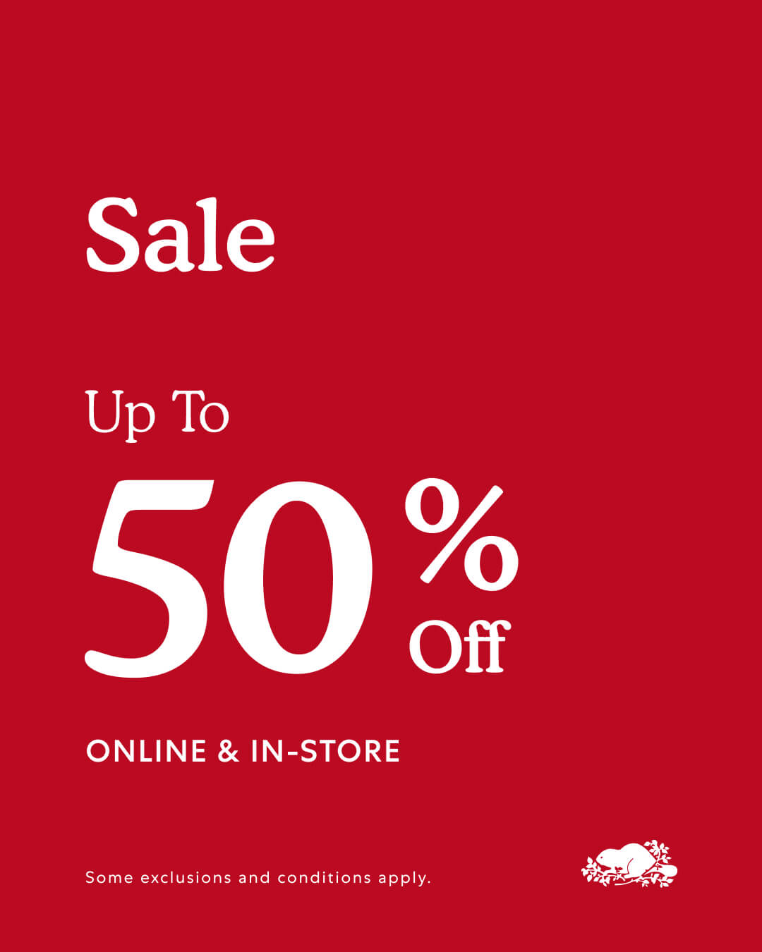 Sale. Up to 50% Off