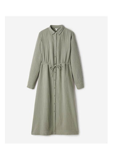Isla Cotton Gauze Shirt Dress