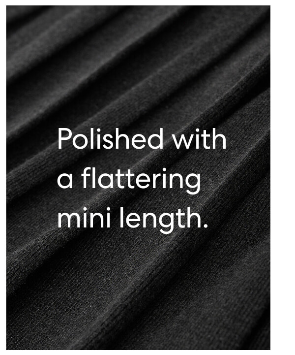 Polished with a flattering mini length.