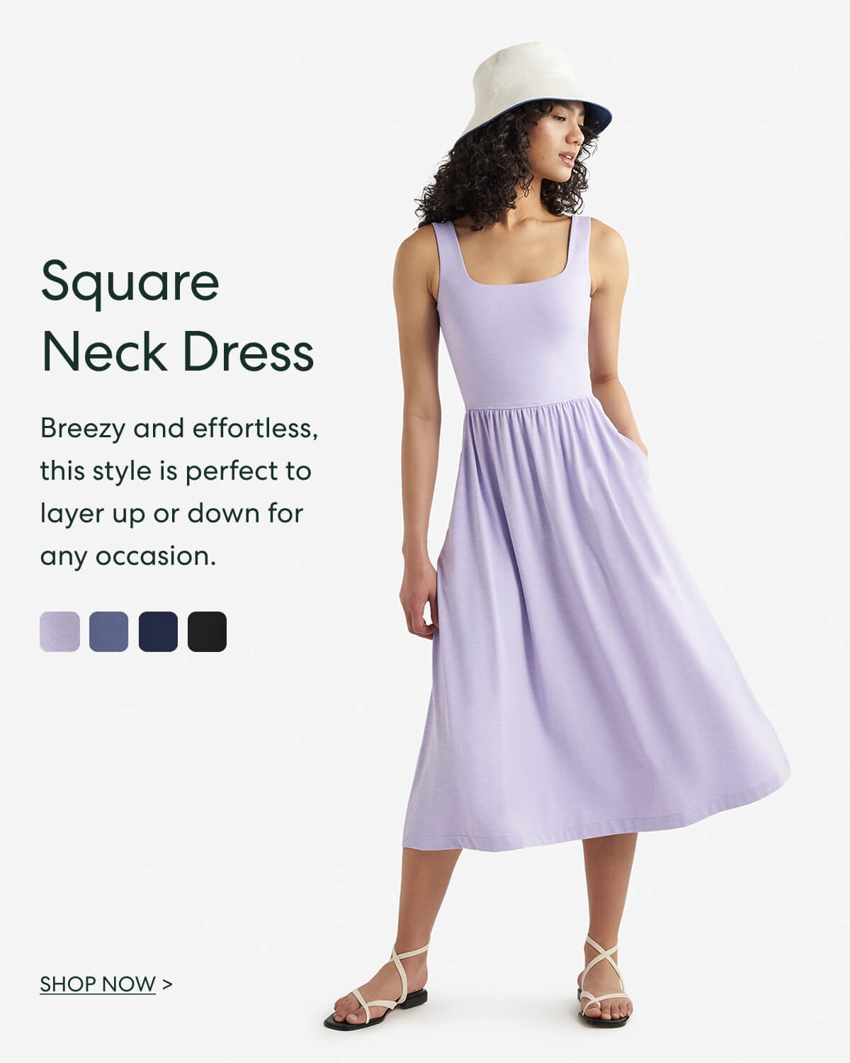 Square Neck Dress