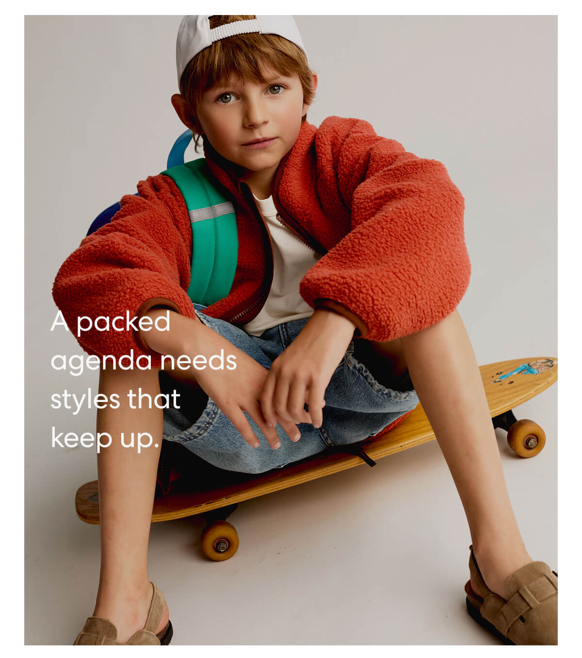 A packed agenda needs styles that keep up.  -  Kids Alta Shearling Fleece Jacket
