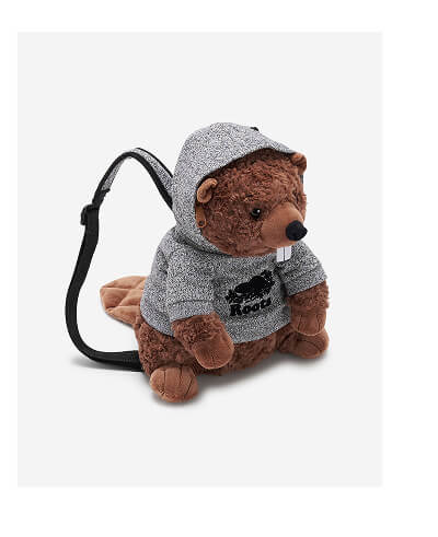 Kids Roots Beaver Stuffie Bag