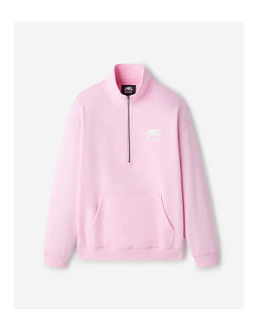 Organic Cooper Relaxed Quarter Zip Stein