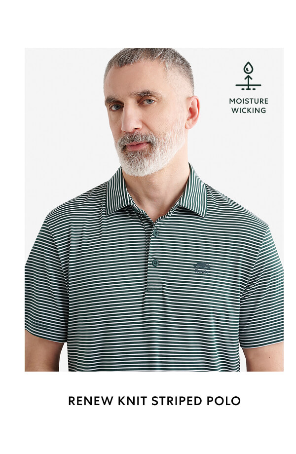 Renew Knit Striped Polo