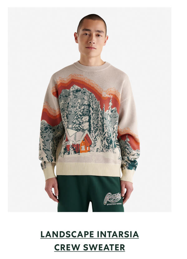 Landscape Intarsia Crew Sweater