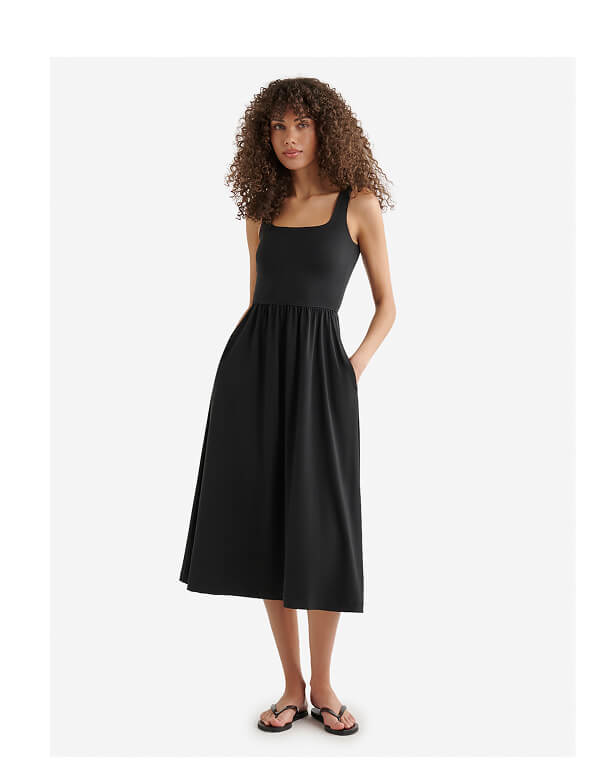 Renew Knit Square Neck Dress